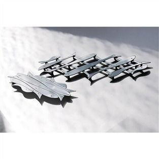 Alessi DUL03 PESCHER Salvamanteles Extensible Acero Inoxidable 18/10 Elegante