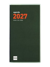 Finocam Agenda Anual 2027 de Tapa de Polipropileno y Encuadernación Cosida 80x150 mm