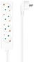 AISENS Regleta de 4 Tomas Blanca con Cable de 1,4m