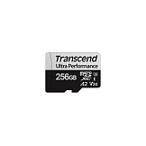Transcend TS256GUSD340S Tarjeta MicroSDXC de 256GB Clase 10 UHS-I U3 V30 A2 con Adaptador, hasta 160MB/s Lectura