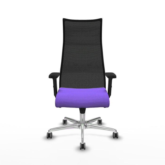 PIQUERAS Y CRESPO Sillón Albacete Sincro Lila y Negro con Base de Aluminio