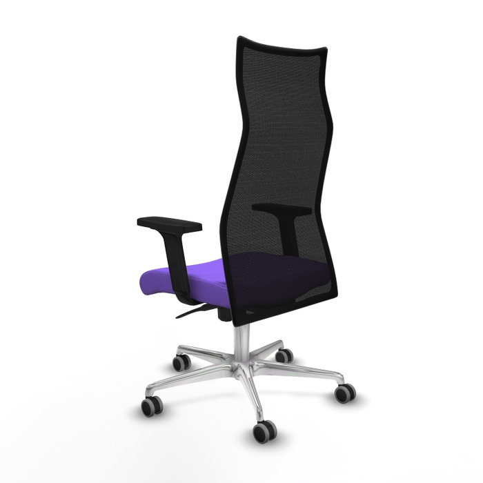 PIQUERAS Y CRESPO Sillón Albacete Sincro Lila y Negro con Base de Aluminio