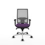 PIQUERAS Y CRESPO Silla de oficina Horna con mecanismo Sincro Morado y Gris
