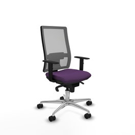 PIQUERAS Y CRESPO Silla de oficina Horna con mecanismo Sincro Morado y Gris