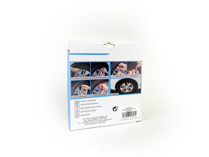OCC Motorsport Protector de Llantas Azul, 600 x 2 cm, para evitar arañazos en bordillos, Ref. OCCDEC013