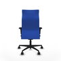 PIQUERAS Y CRESPO Sillón Albacete con mecanismo Sincro, tela azul y base de nailon