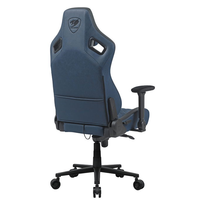 Cougar Silla Gaming Defensor S Navy Blue F Silla para videojuegos universal, 150 kg, Asiento acolchado, Respaldo tapizado, Color Azul y Negro