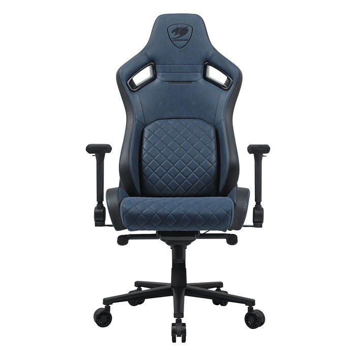 Cougar Silla Gaming Defensor S Navy Blue F Silla para videojuegos universal, 150 kg, Asiento acolchado, Respaldo tapizado, Color Azul y Negro