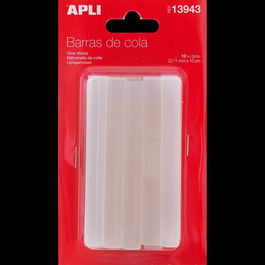 Apli Barras de Cola para Pistola Termofusible Transparentes Ø11 mm X 10 cm -10 Unidades