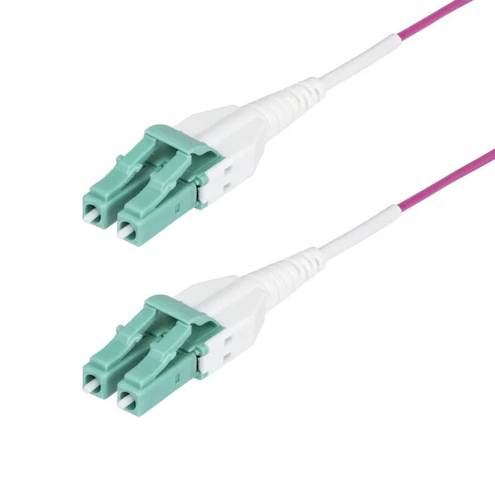 StarTech.com Cable de Fibra Óptica Multimodo OM4, LC/LC UPC, 3m, Violeta Érica, 50/125µm, 100 Gbps, Compatible OM3, OFNR, Uniboot