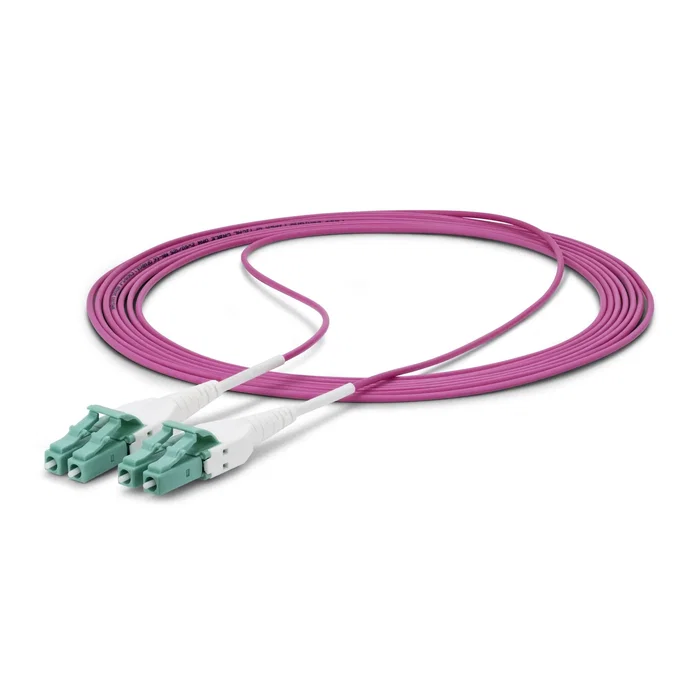 StarTech.com Cable de Fibra Óptica Multimodo OM4, LC/LC UPC, 3m, Violeta Érica, 50/125µm, 100 Gbps, Compatible OM3, OFNR, Uniboot