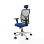 PIQUERAS Y CRESPO Silla de oficina Motilla Azul y Gris
