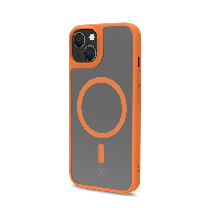 Celly Funda Magmatt para iPhone 14 Plus (6.7") Transparente Amarillo - Compatible con MagSafe, Policarbonato y TPU Resistente a Impactos y Rayones