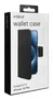 Celly WALLY1079 Funda cartera para iPhone 16 Pro Negro, 16 cm (6.3"), imitación piel con soporte de sobremesa y bolsillo para tarjetas