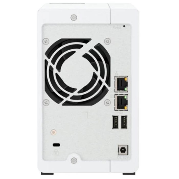 QNAP TS-216G NAS 2 Bahías ARM Cortex-A55 2.0GHz 4GB RAM 2.5GbE Almacenamiento en Red para Hogar o Oficina - Blanco