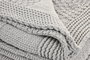 DKD Home Decor Manta de Punto para Sofá Gris Claro 130x170 cm