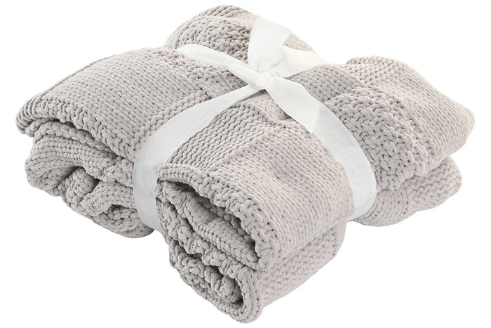 DKD Home Decor Manta Sofa Urban Gris Claro 170 x 130 cm (2 Unidades)