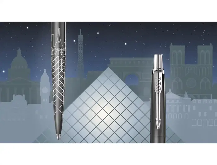 Parker Jotter Edicion Especial Global Iconos Paris Boligrafo Gris Tinta Azul Punta Media Estuche Regalo