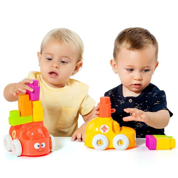 Molto Coche Actividades con 5 Bloques - Juguete Educativo de Plástico para Niños a Partir de 1 Año, Modelos Surtidos