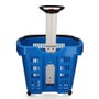 Edm Carro para Tienda Plástico Azul 37 x 40 x 49 cm con Ruedas y Asa Plegable hasta 89 cm, Carga Máxima 20 kg