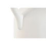 DKD Home Decor Jarrón de Gres Blanco con Asa Artesanal