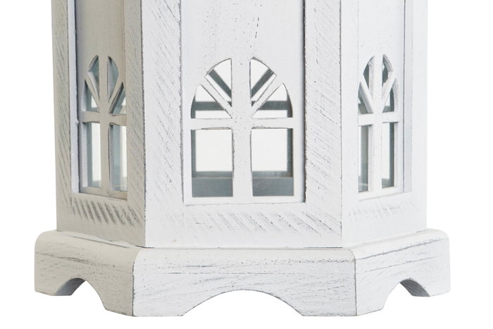 DKD Home Decor Farola Mediterraneo Blanco Gris Oscuro 17 x 39 x 19 cm