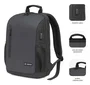 Subblim Mochila Nomad Xpand Air Padding Backpack para Portátil 15.6", Puerto USB-C, Negro, Capacidad Expansible 18-21L, Poliéster Reciclado