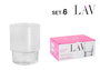 Lav - Set de 6 Vasos de Agua "Helen", 325 cc / 11 oz, Dimensiones: 23.9 cm (L) x 16.6 cm (A) x 10.6 cm (Al) (8 Cajas)