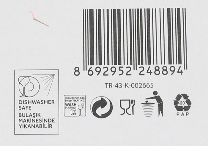 Lav - Set de 6 Vasos de Agua "Helen", 325 cc / 11 oz, Dimensiones: 23.9 cm (L) x 16.6 cm (A) x 10.6 cm (Al) (8 Cajas)