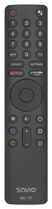 Savio Mando a distancia RC-17 para Xiaomi Smart TV, Negro