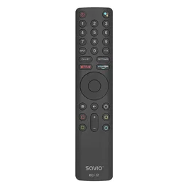 Savio SAVPILOTRC17/RC-17 - Mando a distancia universal con Bluetooth e IR, reemplazo para XIAOMI SMART TV y TV Box, Negro