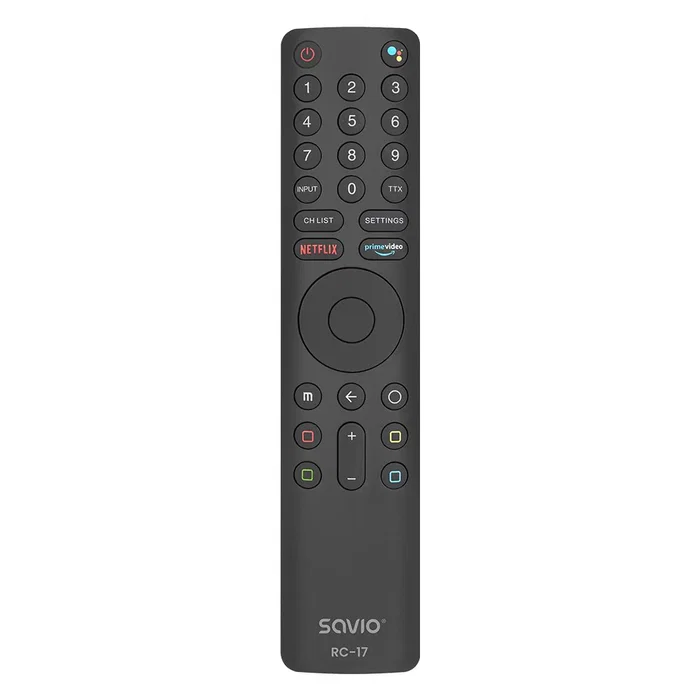 Savio SAVPILOTRC17/RC-17 - Mando a distancia universal con Bluetooth e IR, reemplazo para XIAOMI SMART TV y TV Box, Negro