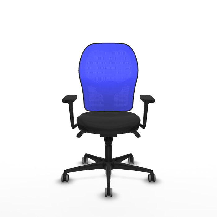 PIQUERAS Y CRESPO Silla de oficina Jorquera con mecanismo Sincro, Azul y Negro