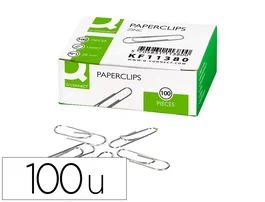 Q-connect Clips Zinc Labiados 20 mm Caja de 100 Unidades
