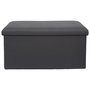 Home Deco Factory Banco Puf Plegable Atom Gris 76x38x38 cm