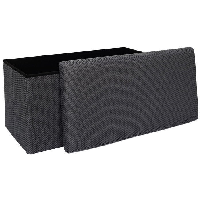 Home Deco Factory Banco Puf Plegable Atom Gris 76x38x38 cm