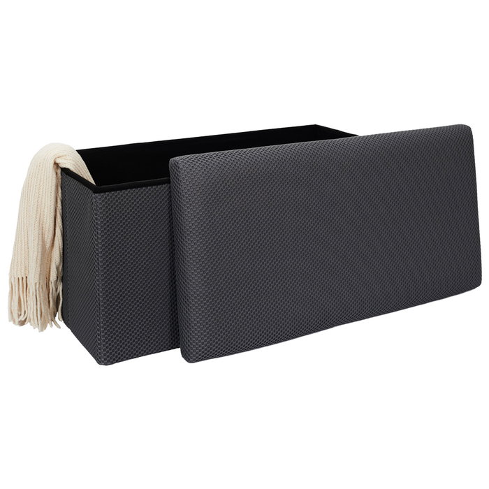 Home Deco Factory Banco Puf Plegable Atom Gris 76x38x38 cm