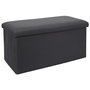 Home Deco Factory Banco Puf Plegable Atom Gris 76x38x38 cm