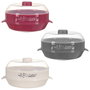 Cook Concept Recipiente para Cocinar al Vapor en Microondas con Tapa Regulable y Depósito de Agua, 25x21.5x12 cm