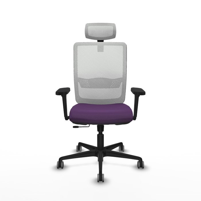 PIQUERAS Y CRESPO Silla de oficina Haches con mecanismo Sincro/Traslack Morado y Blanco PIQUERAS Y CRESPO Silla de oficina Haches con mecanismo Sincro/Traslack Morado y Blanco