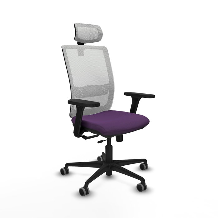 PIQUERAS Y CRESPO Silla de oficina Haches con mecanismo Sincro/Traslack Morado y Blanco PIQUERAS Y CRESPO Silla de oficina Haches con mecanismo Sincro/Traslack Morado y Blanco