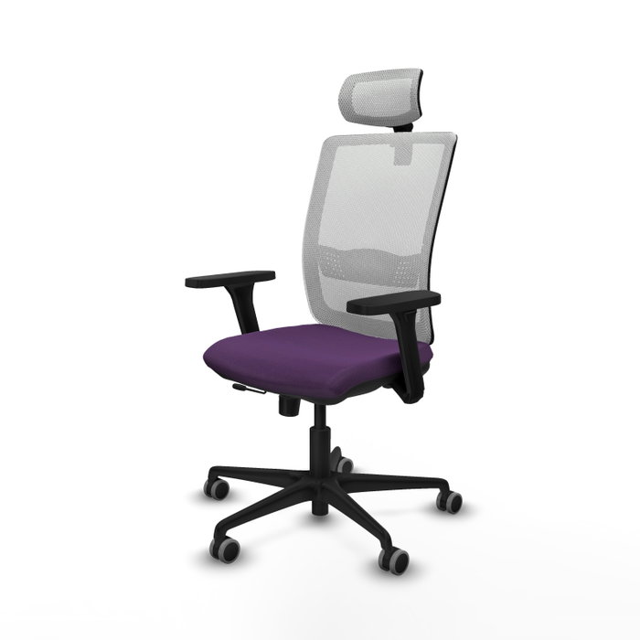 PIQUERAS Y CRESPO Silla de oficina Haches con mecanismo Sincro/Traslack Morado y Blanco PIQUERAS Y CRESPO Silla de oficina Haches con mecanismo Sincro/Traslack Morado y Blanco