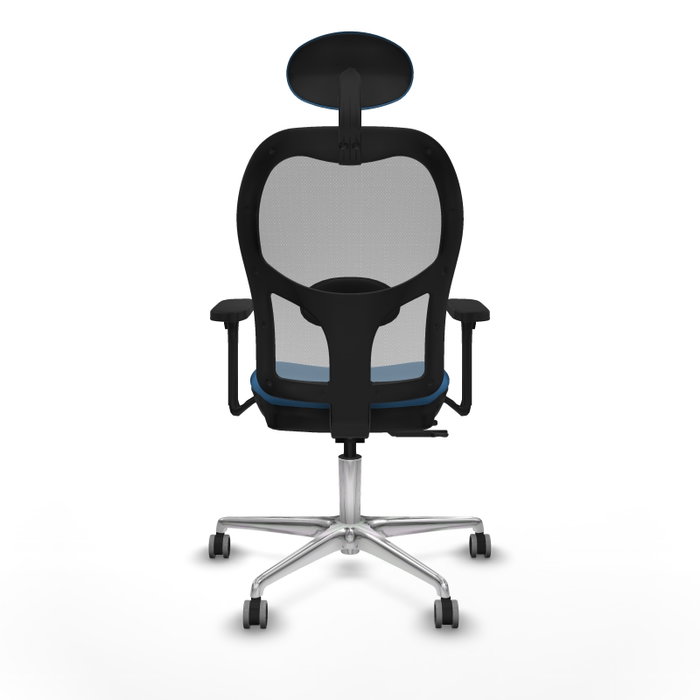 PIQUERAS Y CRESPO Silla de oficina Jorquera con mecanismo Sincro/Traslack Azul claro y Gris