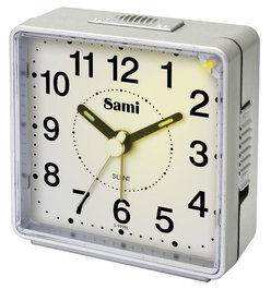 SAMI Despertador Mini con Función Snooze, Luz y Modo Silencioso - Reloj de Alarma