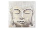 DKD Home Decor Set de 2 Cuadros de Lienzo Buda 120x120 cm