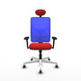 PIQUERAS Y CRESPO Silla de oficina Motilla con mecanismo Sincro, Rojo y Azul