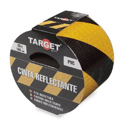 TARGET Cinta Adhesiva Reflectante Amarillo/Negro 33m