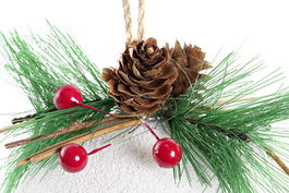 DKD Home Decor Bola Decoración Navidad Tradicional Blanco Verde PVC (12 Unidades) 8 x 13 x 12 cm