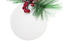 DKD Home Decor Bola Decoración Navidad Tradicional Blanco Verde PVC (12 Unidades) 8 x 13 x 12 cm