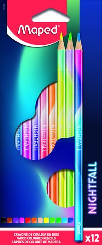 Maped Lápices de Colores Nightfall Madera FSC Estuche Surtidos 12 Ud Maped Lápices de Colores Nightfall Madera FSC Estuche Surtidos 12 Ud